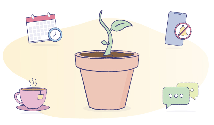 Tree in pot illustration Tree in pot illustration