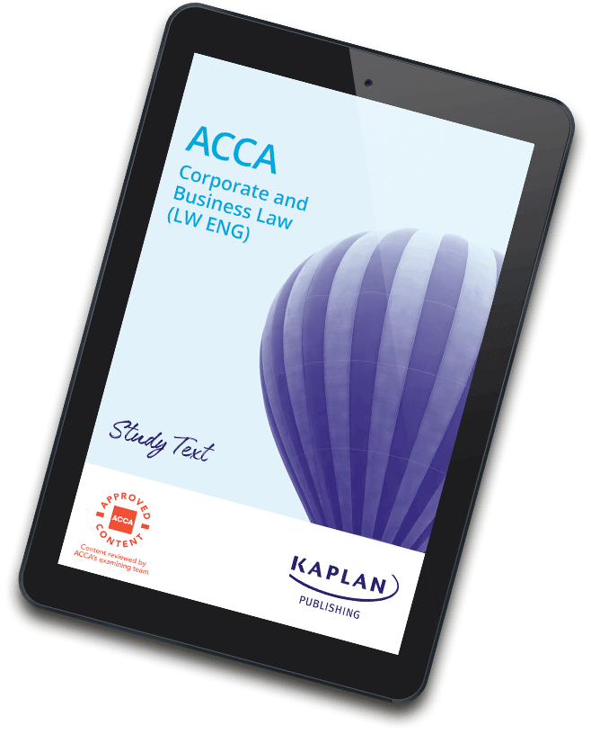 ACCA Corporate and Business Law ENG Study Text tablet image