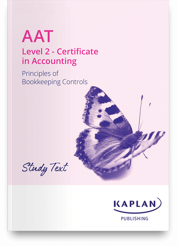 An image of AAT Principles of Bookkeeping Controls Study Text