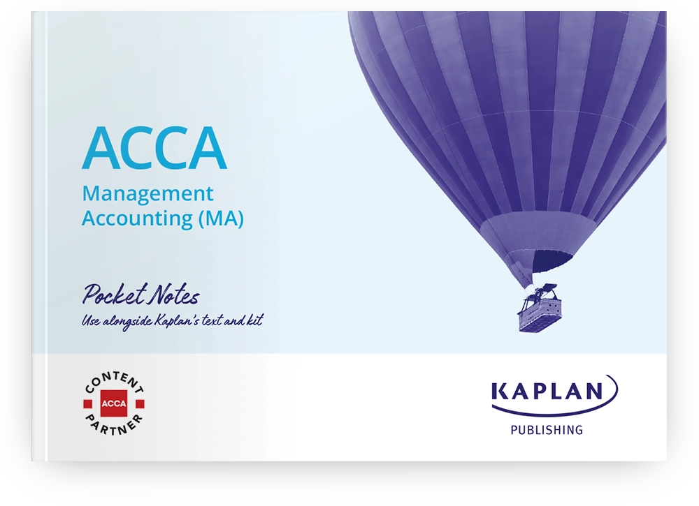 An image of the book for ACCA - Management Accounting (MA) - Pocket Notes