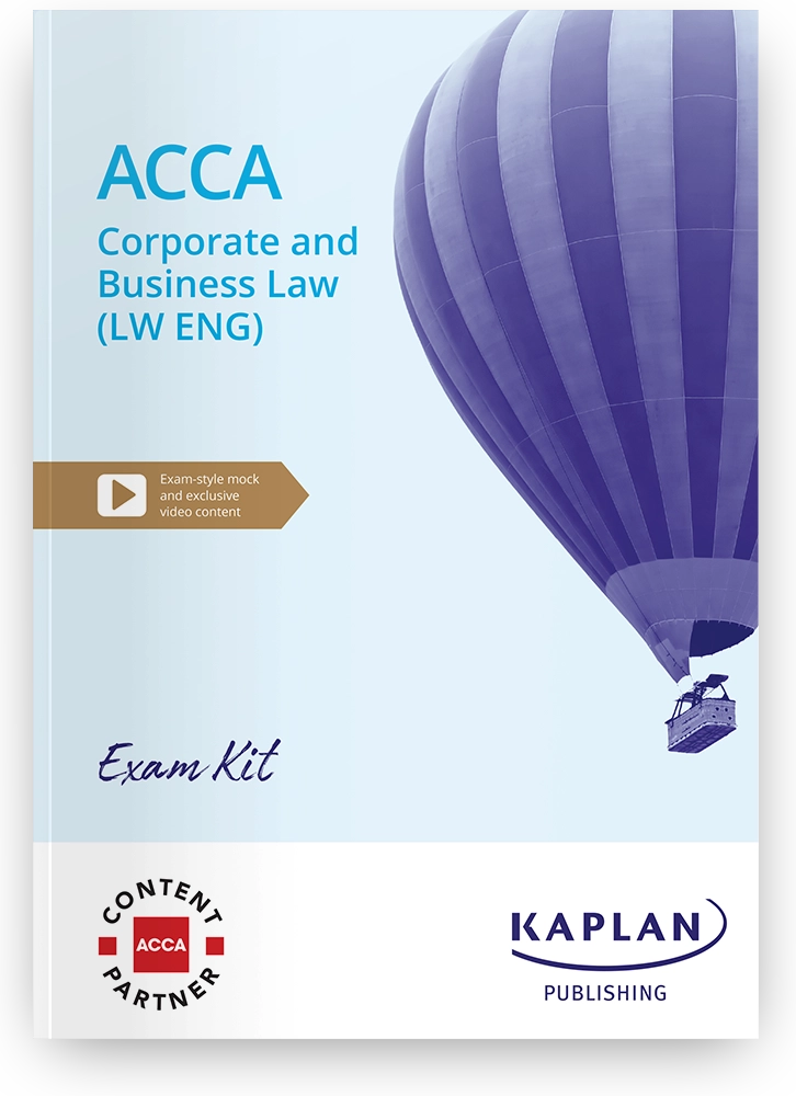 An image of the book for ACCA - Corporate and Business Law England - Exam Kit