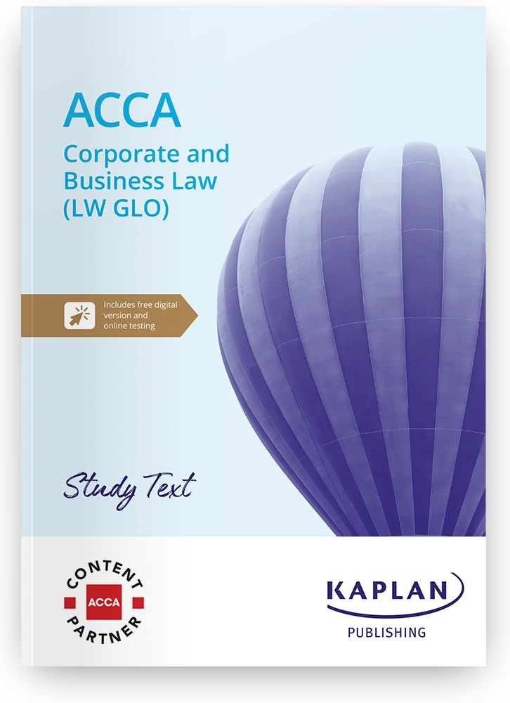 An image of ACCA Corporate and Business Law (LW-GLO) Study Text