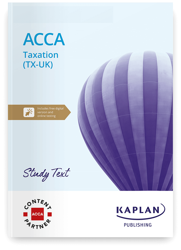 An image of the book for ACCA - Taxation (TX) - Study Text