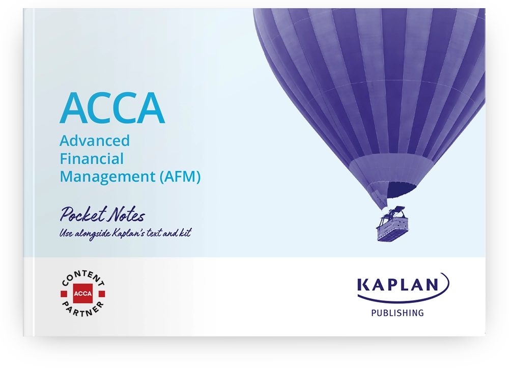 An image of the book for ACCA - Advanced Financial Management (AFM) - Pocket Notes
