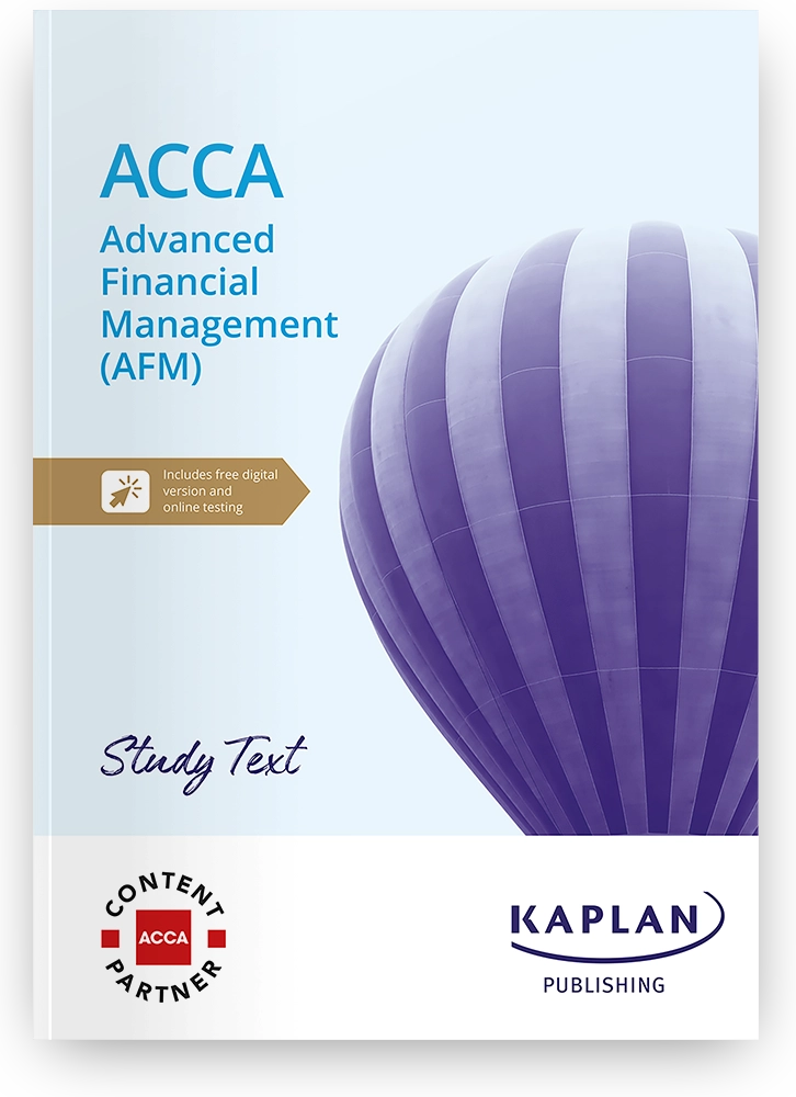 An image of the book for ACCA - Advanced Financial Management (AFM) - Study Text